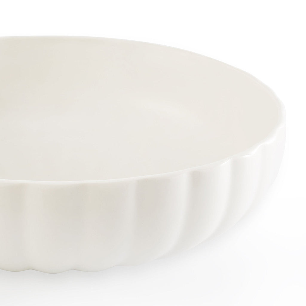 Dusklia - Mira Scalloped Serving Bowl - Off White