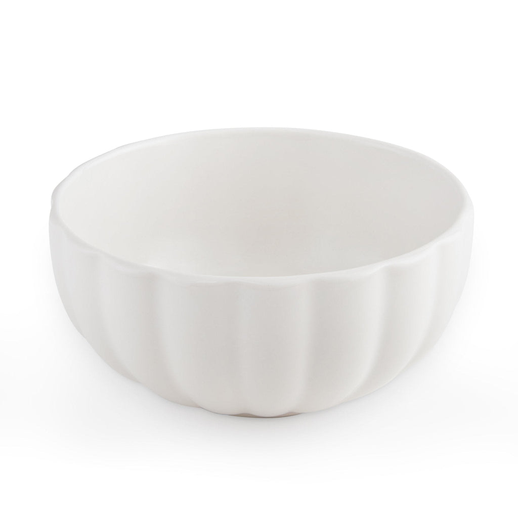 Dusklia - Mira Scalloped Set of 4 Cereal Bowls - Off White