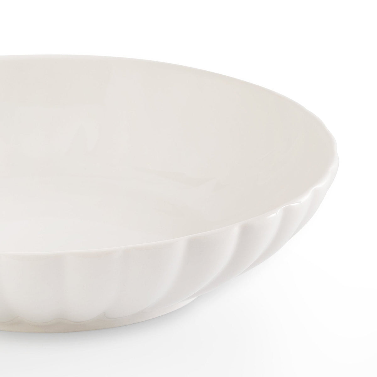 Dusklia - Mira Scalloped Set of 4 Pasta Bowls - Off White