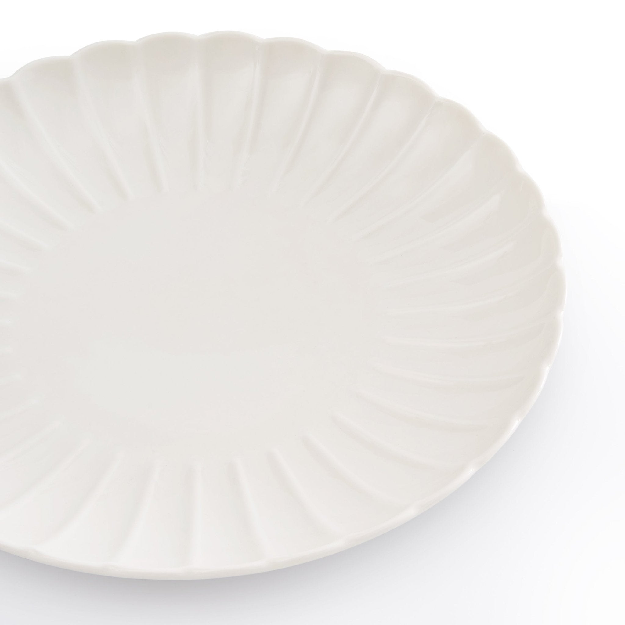 Dusklia - Mira Scalloped Set of 4 Side Plates - Off White