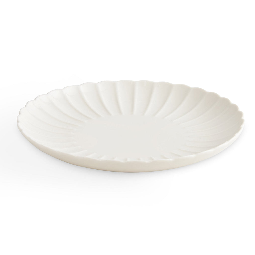 Dusklia - Mira Scalloped Set of 4 Side Plates - Off White
