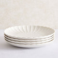 Dusklia - Mira Scalloped Set of 4 Side Plates - Off White