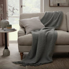 Dusklia - Mohair Style Sofa Throw 1.5m x 2m - Dark Sage