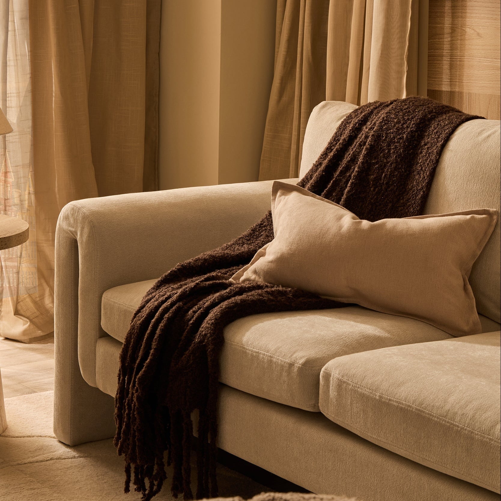 Dusklia - Mohair Style Sofa Throw - Chocolate
