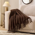 Dusklia - Mohair Style Sofa Throw - Chocolate