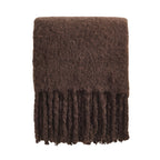 Dusklia - Mohair Style Sofa Throw - Chocolate