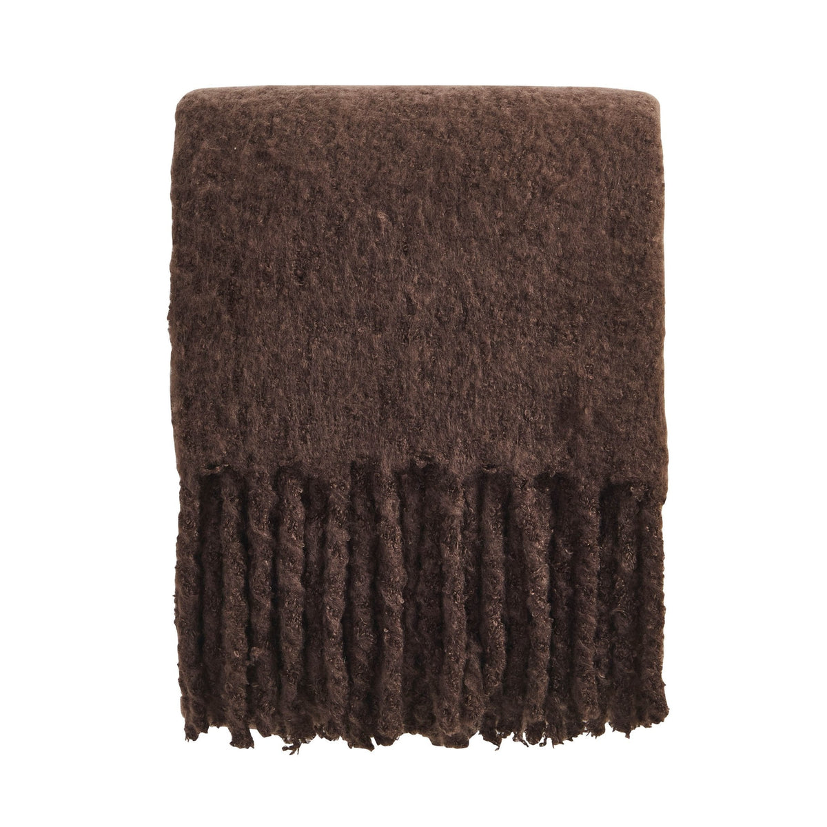 Dusklia - Mohair Style Sofa Throw - Chocolate