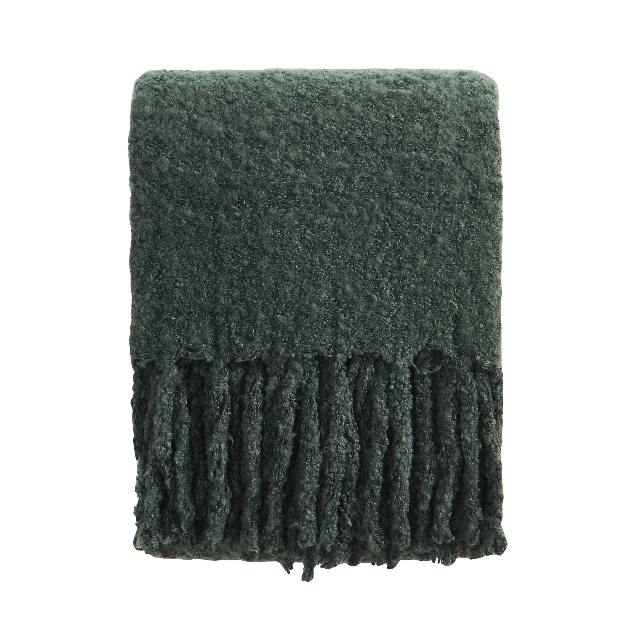 Dusklia - Mohair Style Throw - Forest Green