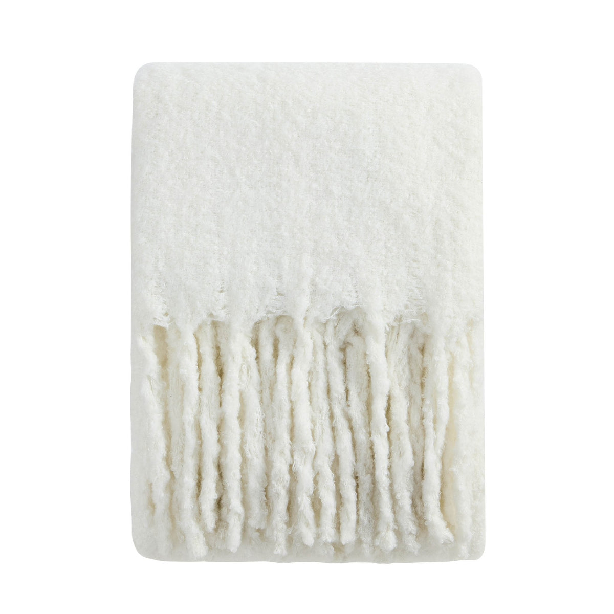Dusklia - Mohair Style Sofa Throw - Natural