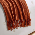 Dusklia - Mohair Style Throw - Burnt Orange