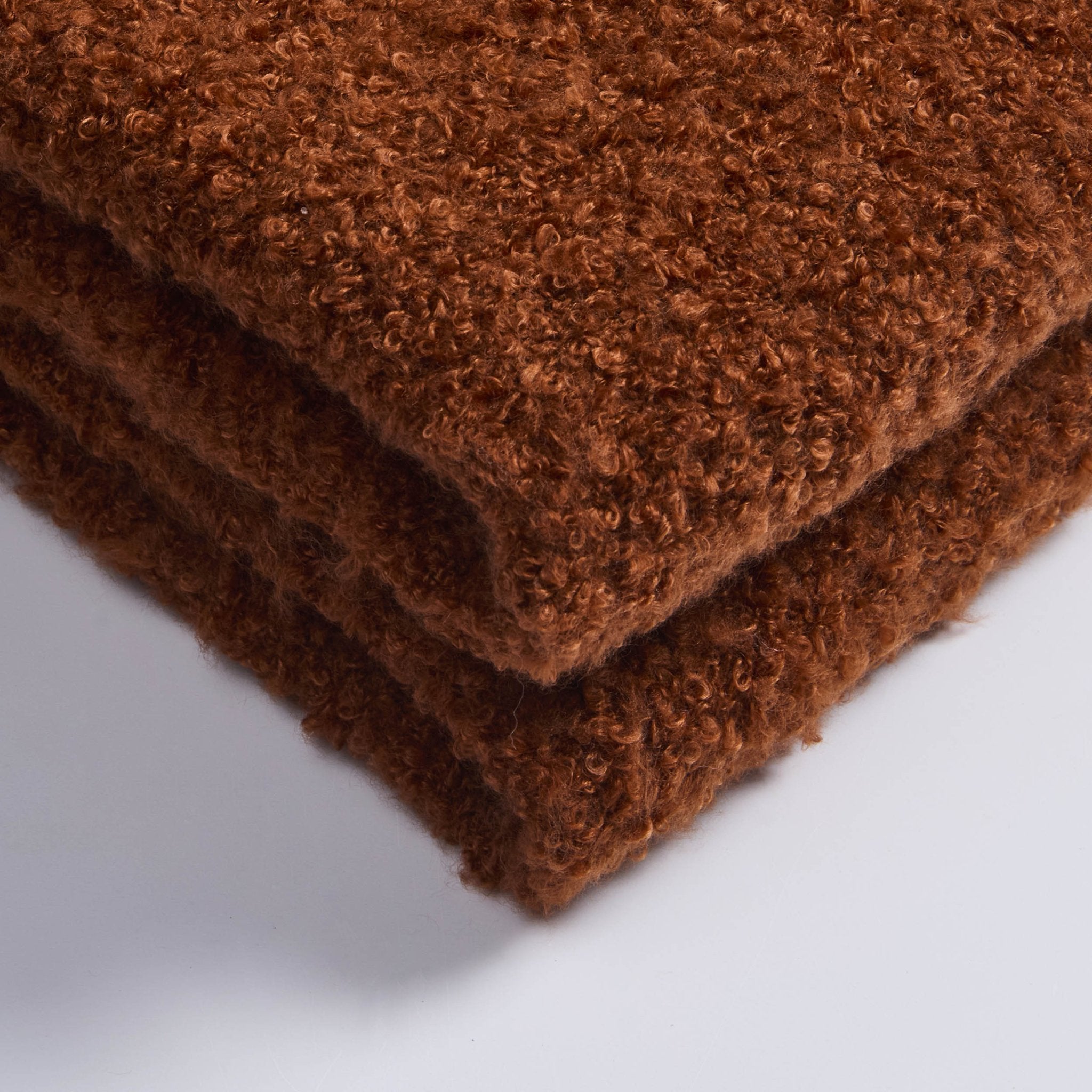 Dusklia - Mohair Style Sofa Throw - Burnt Orange