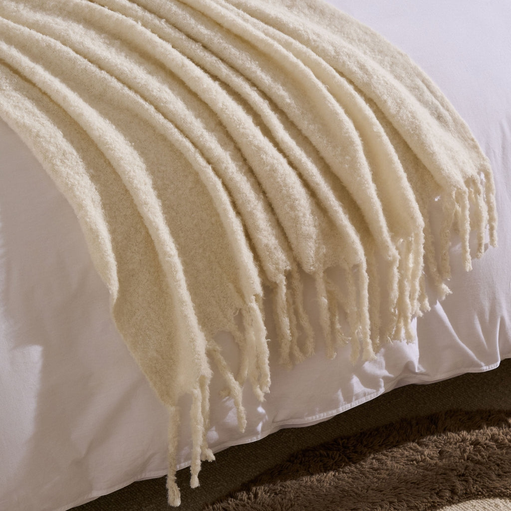 Dusklia - Mohair Style Throw - Natural