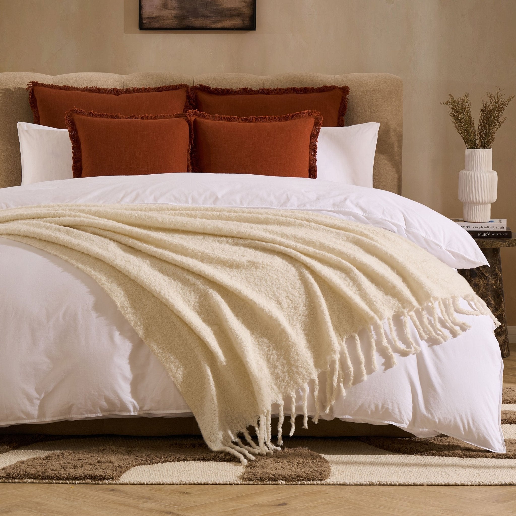 Dusklia - Mohair Style Throw - Natural