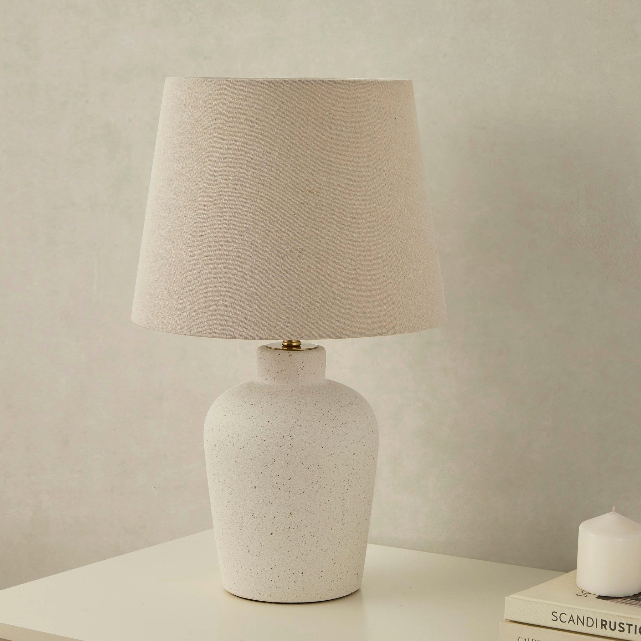 Dusklia - Mollie Ivory & Gold Ceramic Table Lamp - Ivory