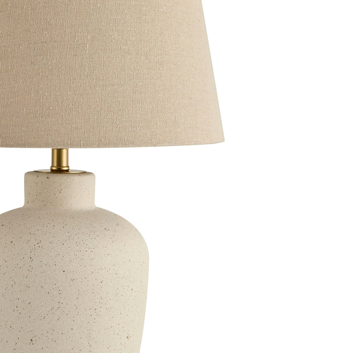 Dusklia - Mollie Ivory & Gold Ceramic Table Lamp - Ivory
