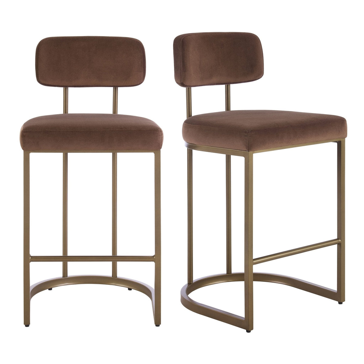 Dusklia - Mollie Set of 2 Barstools - Cappuccino