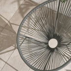 Dusklia - Monaco Outdoor 2 Seater Round Bistro Table and Egg Chairs - Grey