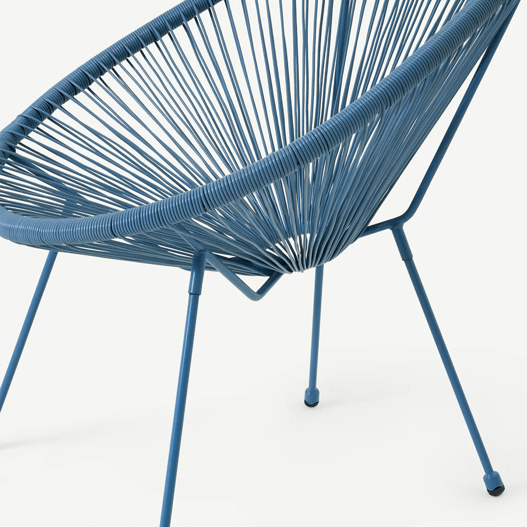 Dusklia - Monaco Outdoor 2 Seater Round Bistro Table and Egg Chairs - Blue