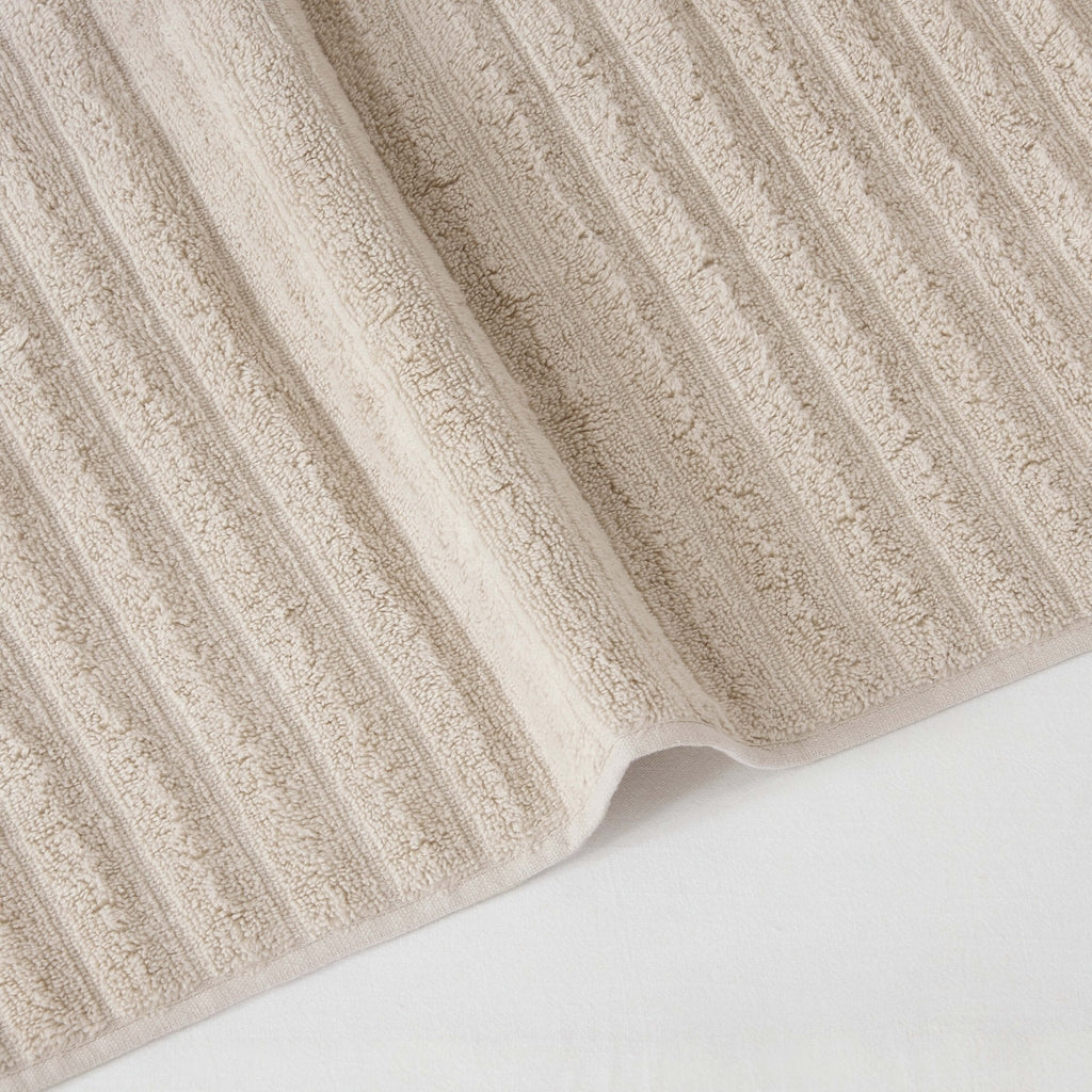 Dusklia - Monaco Plush Ribbed Cotton Towel Collection - Mushroom