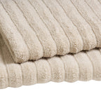 Dusklia - Monaco Plush Ribbed Cotton Towel Collection - Mushroom