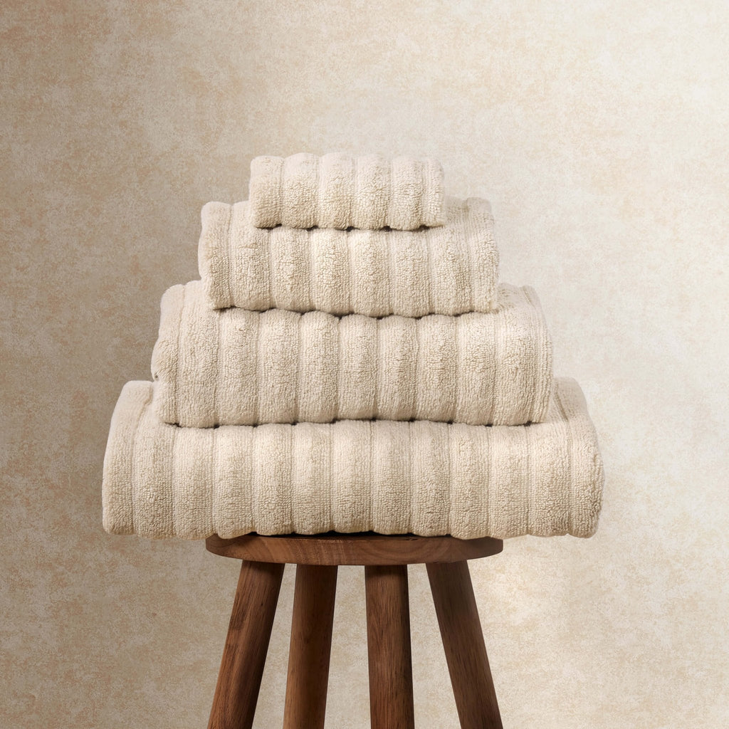 Dusklia - Monaco Plush Ribbed Cotton Towel Collection - Mushroom
