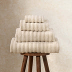 Dusklia - Monaco Plush Ribbed Cotton Towel Collection - Mushroom