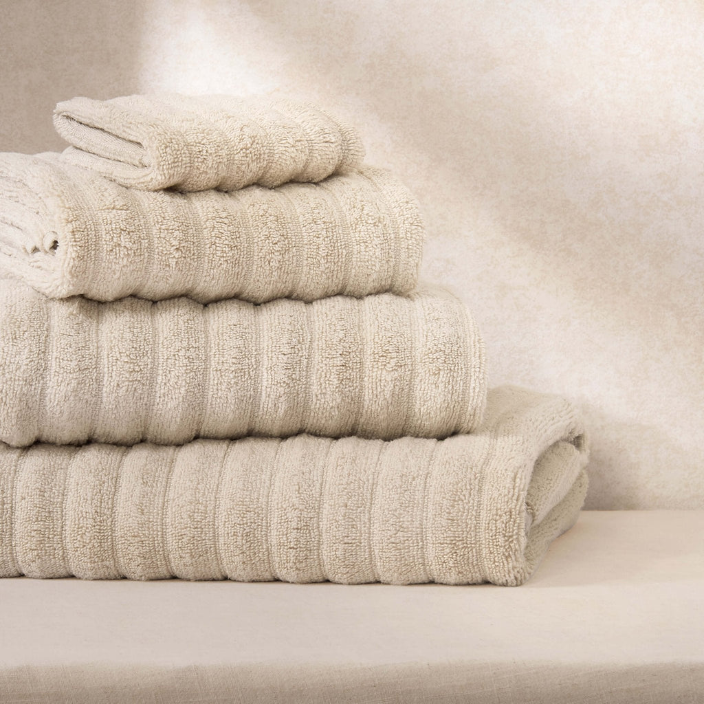 Dusklia - Monaco Plush Ribbed Cotton Towel Collection - Mushroom