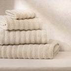 Dusklia - Monaco Plush Ribbed Cotton Towel Collection - Mushroom