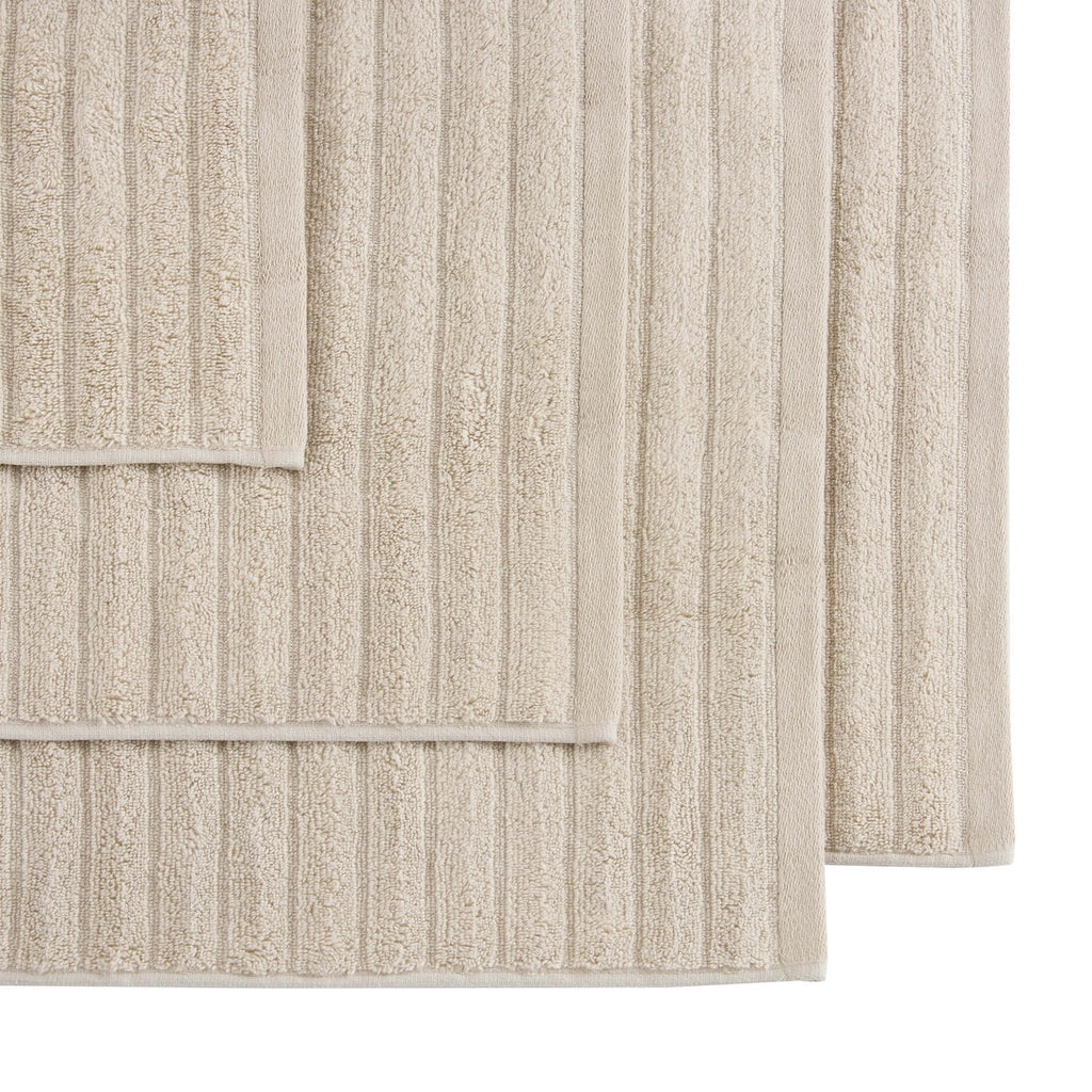 Dusklia - Monaco Plush Ribbed Cotton Towel Collection - Mushroom