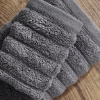 Dusklia - Monaco Plush Ribbed Cotton Towel Collection - Charcoal
