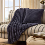 Dusklia - Montreal Sofa Throw - Midnight Navy