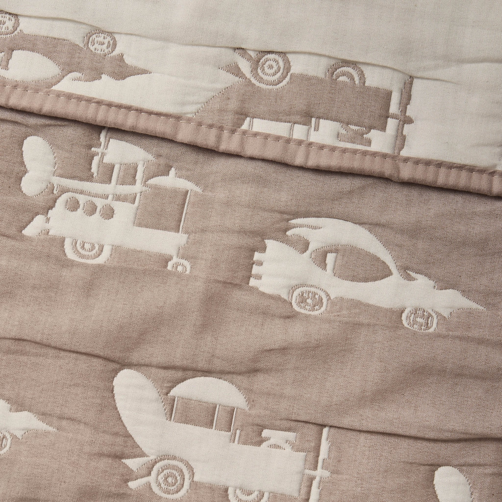 Dusklia - Morgan Transport Matelasse Cushion Cover and Bedspread Set - Taupe