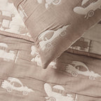 Dusklia - Morgan Transport Matelasse Cushion Cover and Bedspread Set - Taupe