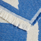 Dusklia - Motif Abstract Sofa Throw - Electric Blue
