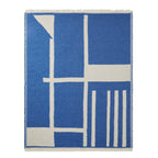 Dusklia - Motif Abstract Sofa Throw - Electric Blue