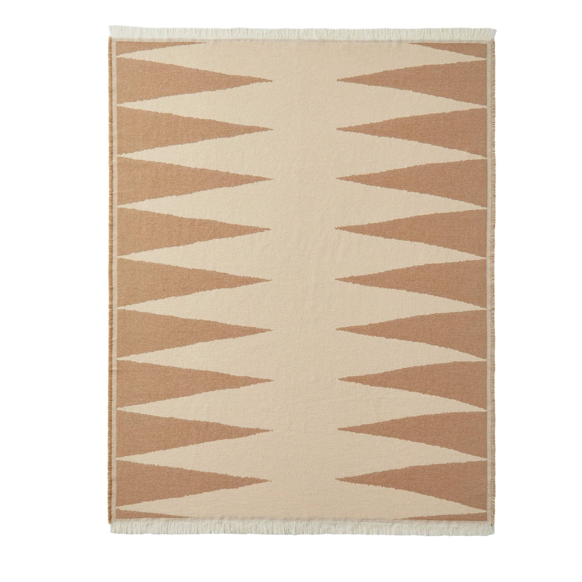 Dusklia - Motif Abstract Sofa Throw - Taupe