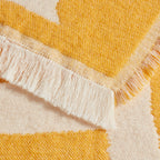 Dusklia - Motif Abstract Sofa Throw - Yellow
