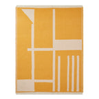 Dusklia - Motif Abstract Sofa Throw - Yellow