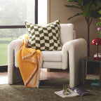 Dusklia - Motif Abstract Sofa Throw - Yellow