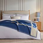 Dusklia - Super Soft Bamboo 300 Thread Count Cotton Plain Dye Duvet Cover - White/Black