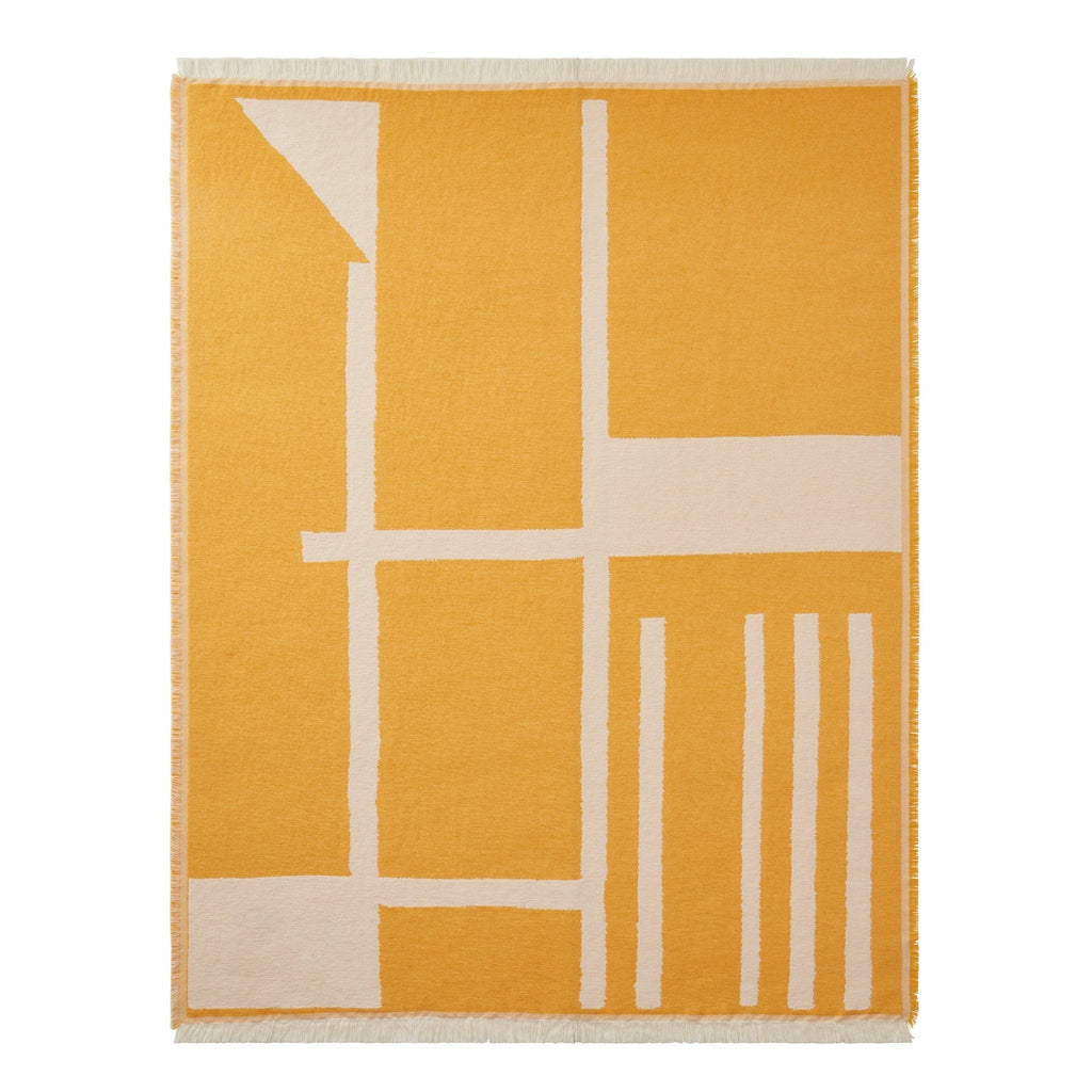 Dusklia - Motif Abstract Throw - Yellow