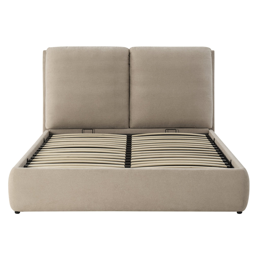 Dusklia - Murcia Ottoman Storage Bed - Chenille Oatmeal