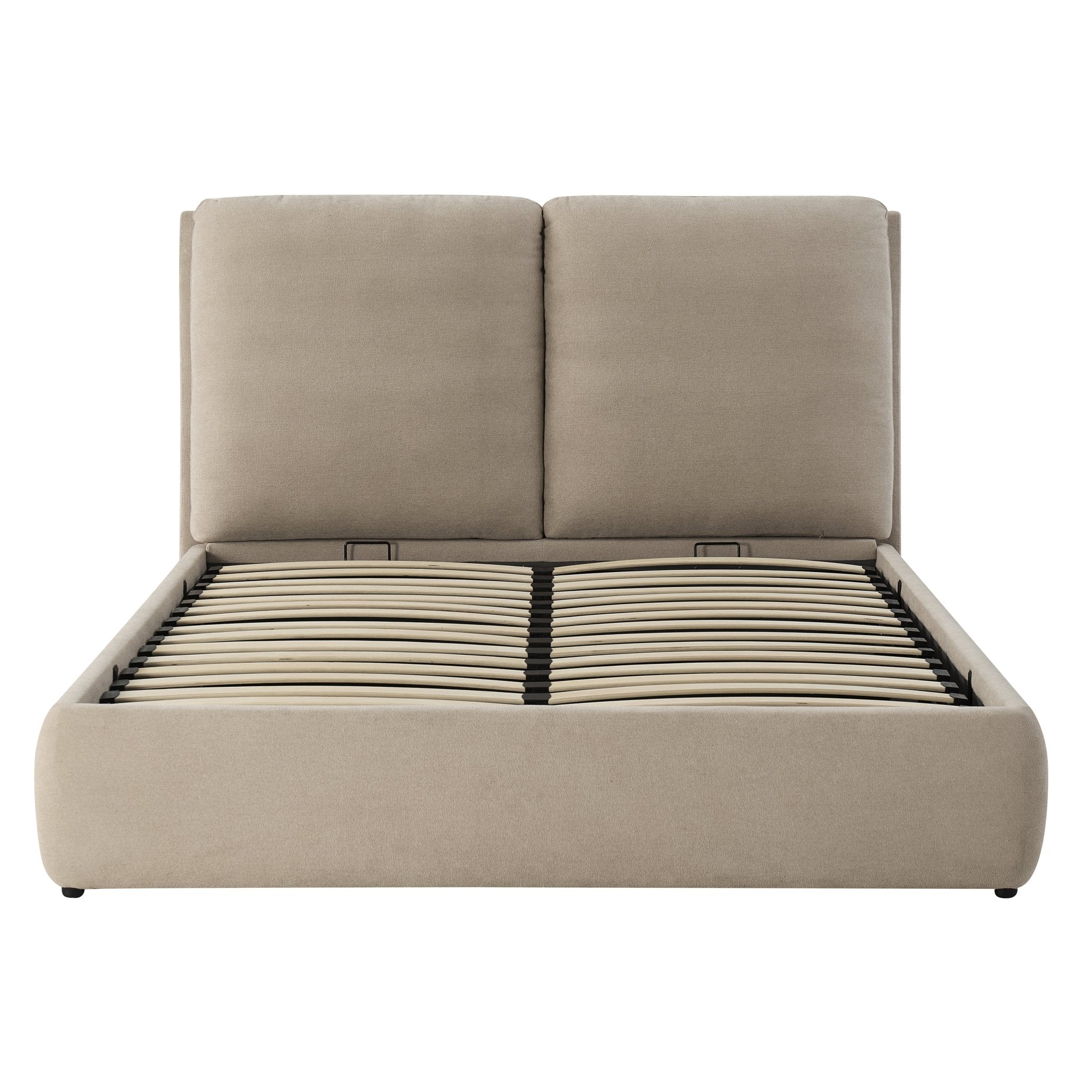Dusklia - Murcia Ottoman Storage Bed - Chenille Oatmeal