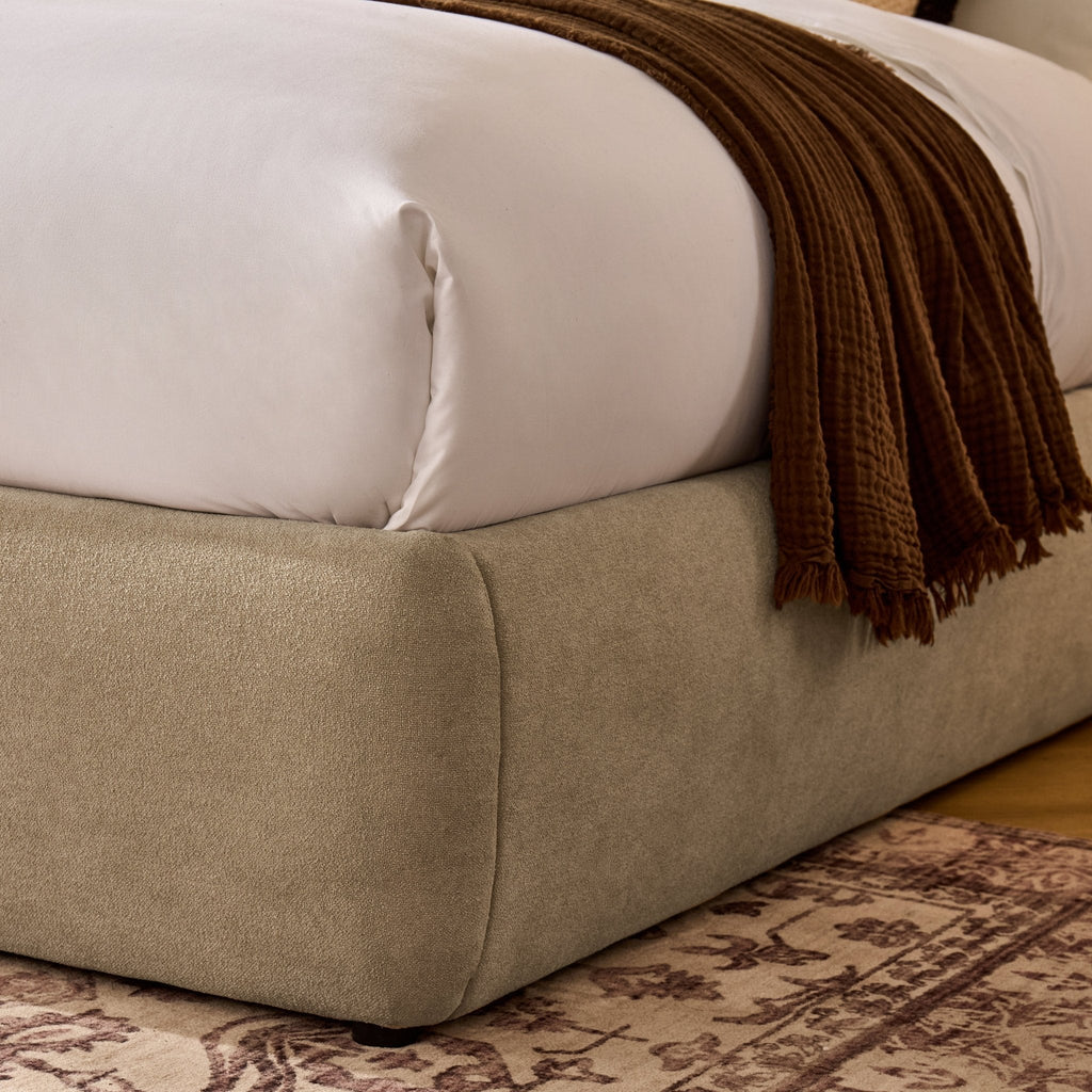Dusklia - Murcia Ottoman Storage Bed - Chenille Oatmeal