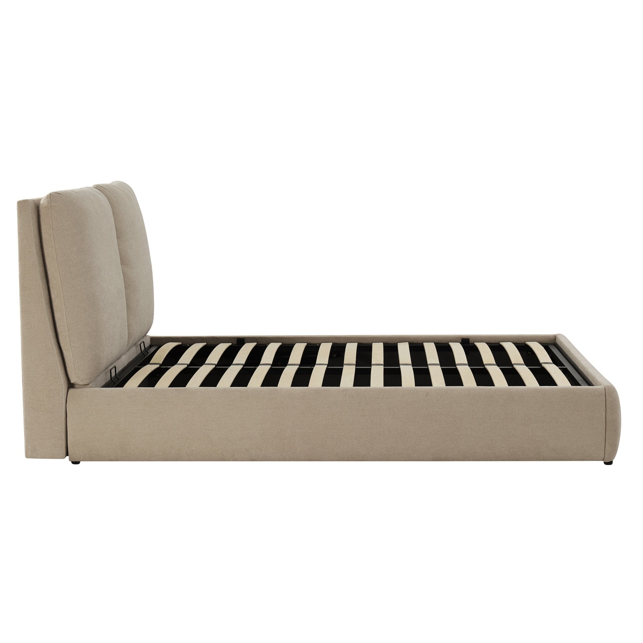Dusklia - Murcia Ottoman Storage Bed - Chenille Oatmeal