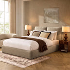 Dusklia - Murcia Ottoman Storage Bed - Chenille Oatmeal