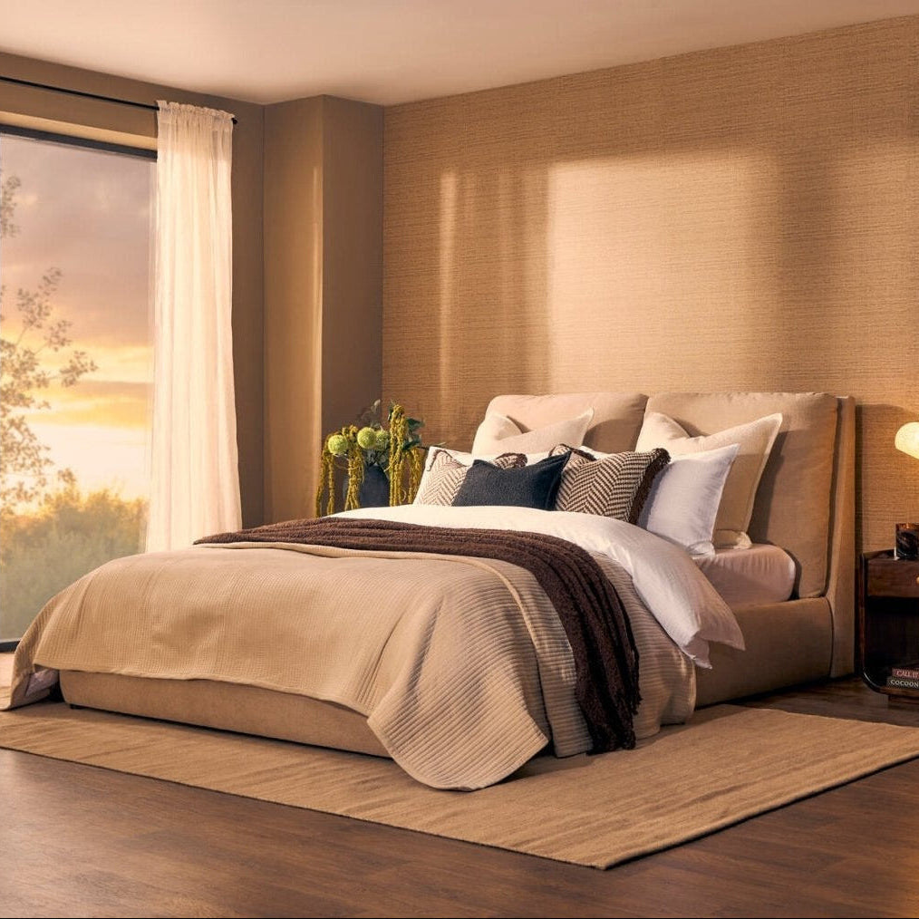 Dusklia - Murcia Ottoman Storage Bed - Chenille Oatmeal