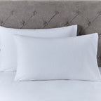 Dusklia - Mykonos 200 Thread Count Seersucker Duvet Cover - Cotton - White
