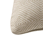 Dusklia - Nairobi Geo Chenille Stitch Quilt Cushion Cover - Taupe/White