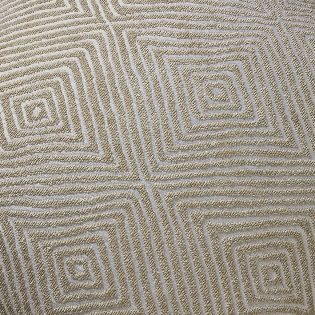 Dusklia - Nairobi Geo Chenille Stitch Quilt Cushion Cover - Taupe/White